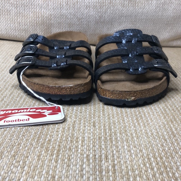 Birkenstock sandals faux leather metallic gray 3 straps size 38 - Picture 5 of 7